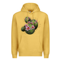 Antique Gold arizona fishhook cacti Premium Hoodie - LillyAllenDesigns