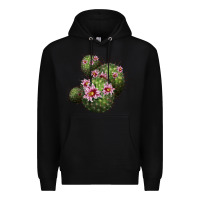 Black arizona fishhook cacti Premium Hoodie - LillyAllenDesigns