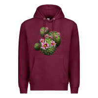 Burgundy arizona fishhook cacti Premium Hoodie - LillyAllenDesigns