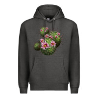 Charcoal Heather arizona fishhook cacti Premium Hoodie - LillyAllenDesigns
