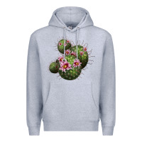 Heather Grey arizona fishhook cacti Premium Hoodie - LillyAllenDesigns
