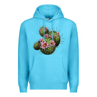 Ocean Blue arizona fishhook cacti Premium Hoodie - LillyAllenDesigns