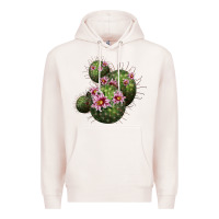 Pale Pink arizona fishhook cacti Premium Hoodie - LillyAllenDesigns