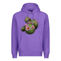 Purple arizona fishhook cacti Premium Hoodie - LillyAllenDesigns
