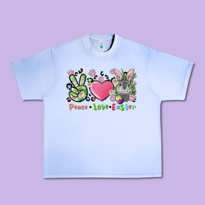 Peace Love Easter Bunny Urban Heavy Tee Designed By Fadigitalartstudio