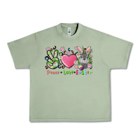 Oil Green peace love easter bunny Urban Heavy Tee - FaDigitalArtStudio