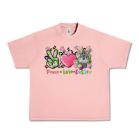 Salmon peace love easter bunny Urban Heavy Tee - FaDigitalArtStudio
