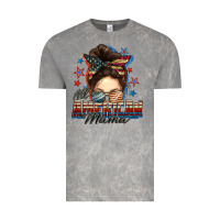 Cloud Rock All American mama messy bun 4th of july Vintage Tee - FaDigitalArtStudio