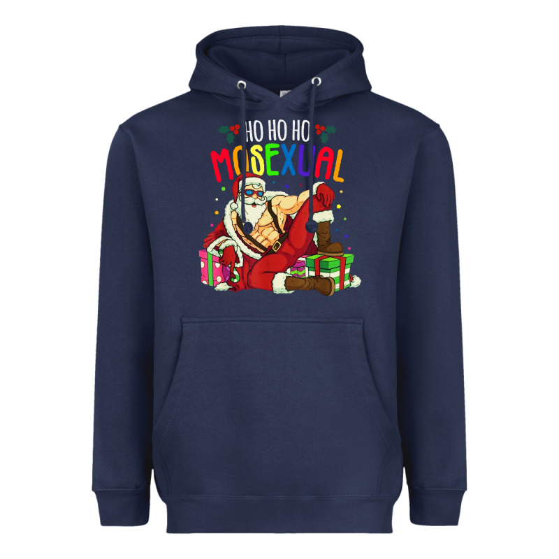 Mens Ho Ho Ho Mosexual Heavyweight Hoodie by DesigneFamous | Teevron