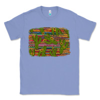 Colony Blue cinco de mayo sunflower and cactus background Classic Tee - Artiststas