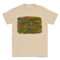 Mushroom cinco de mayo sunflower and cactus background Classic Tee - Artiststas