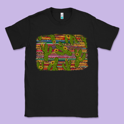 Cinco De Mayo Sunflower And Cactus Background Classic Tee Designed By Artiststas
