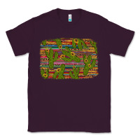 Plum cinco de mayo sunflower and cactus background Classic Tee - Artiststas