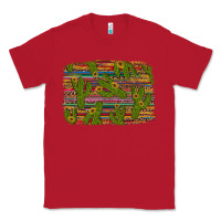 Red cinco de mayo sunflower and cactus background Classic Tee - Artiststas