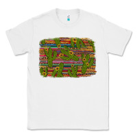 White cinco de mayo sunflower and cactus background Classic Tee - Artiststas