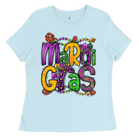 Baby Blue mardi gras Ladies Tee - OliviaCreatesArt