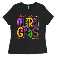 Black mardi gras Ladies Tee - OliviaCreatesArt
