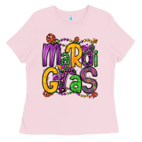 Bubblegum Pink mardi gras Ladies Tee - OliviaCreatesArt