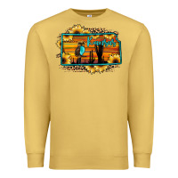 Antique Gold kansas owl sunset sunflower map Premium Sweatshirt - JahusDesignShop