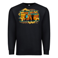 Black kansas owl sunset sunflower map Premium Sweatshirt - JahusDesignShop