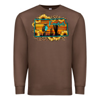 Chestnut kansas owl sunset sunflower map Premium Sweatshirt - JahusDesignShop