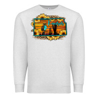 Oatmeal Heather kansas owl sunset sunflower map Premium Sweatshirt - JahusDesignShop