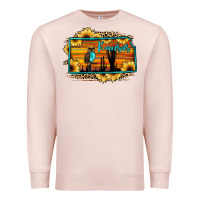 Pale Pink kansas owl sunset sunflower map Premium Sweatshirt - JahusDesignShop
