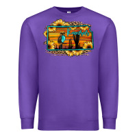 Purple kansas owl sunset sunflower map Premium Sweatshirt - JahusDesignShop