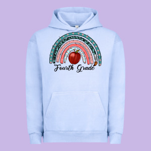 Fourth Grade Rainbow Urban Hoodie Designed By Ranaportraitstore