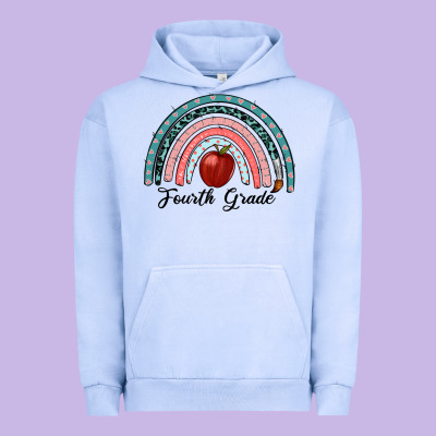 Fourth Grade Rainbow Urban Hoodie Designed By Ranaportraitstore