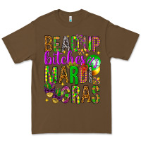 Cacao Bead up bitches it's Mardi Gras Premium Tee - HowdyJamesFarm