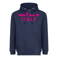 Navy meet me in italy Heavyweight Hoodie - DesigneFamous