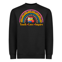 Black back to school rainbow teach love inspire Heavyweight Sweatshirt - AdoDesignShop