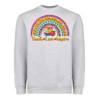 Heather Grey back to school rainbow teach love inspire Heavyweight Sweatshirt - AdoDesignShop