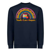 Navy back to school rainbow teach love inspire Heavyweight Sweatshirt - AdoDesignShop