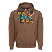 Chestnut texas tx serape sunflower cowhide Zipper Hoodie - AdoDesignShop