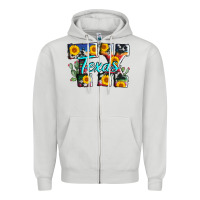 Dove Grey texas tx serape sunflower cowhide Zipper Hoodie - AdoDesignShop