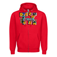 Red texas tx serape sunflower cowhide Zipper Hoodie - AdoDesignShop