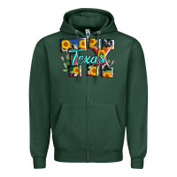 Sports Green texas tx serape sunflower cowhide Zipper Hoodie - AdoDesignShop