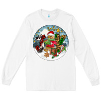 White Joy gingerbread Long Sleeve Tee - FaDigitalArtStudio