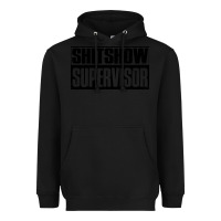 Black shitshow supervisor Heavyweight Hoodie - DesigneFamous