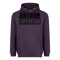 Plum shitshow supervisor Heavyweight Hoodie - DesigneFamous