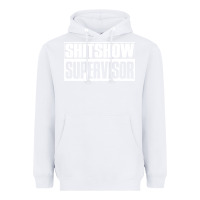 White shitshow supervisor Heavyweight Hoodie - DesigneFamous