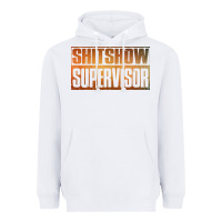 White shitshow supervisor Heavyweight Hoodie - DesigneFamous
