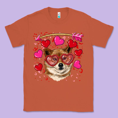 Valentine's Shiba Inu Classic Tee Designed By Ranaportraitstore
