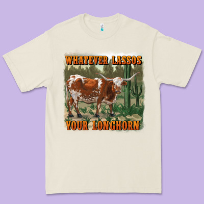 Whatever Lassos Your Longhorn Premium Tee Designed By Ranaportraitstore