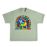 Oil Green Autism Awareness Autism elephant Urban Heavy Tee - FaDigitalArtStudio