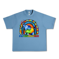 Pebble Blue Autism Awareness Autism elephant Urban Heavy Tee - FaDigitalArtStudio