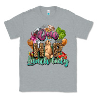 Heather Grey One hip lunch lady Easter Day Classic Tee - HowdyJamesFarm