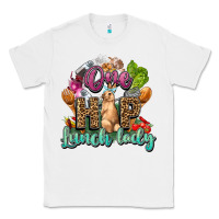 White One hip lunch lady Easter Day Classic Tee - HowdyJamesFarm